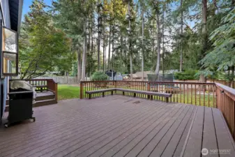 Overlooking the backyard from the deck.