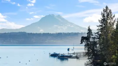 View of Mt. Rainier from the Dock.