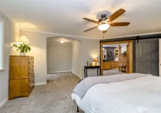 Primary bedroom sitting area to private deck