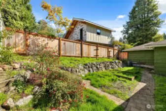 Fully Fenced backyard.