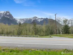 Hwy 2, with mountain scape