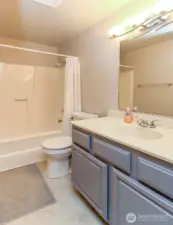 Main bath off hallway.