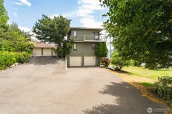 upper and lower garage entry