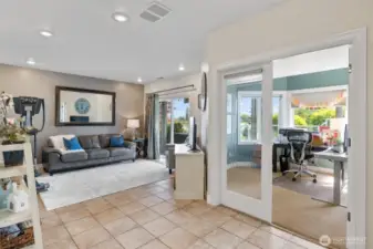 Lower level office and den. A place for every activity.  Virtual staging