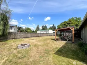 Fenced yard provides privacy