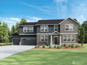 3 car Devonshire elevation C. Photos are for representational purposes only. Some colors and finishes may differ.