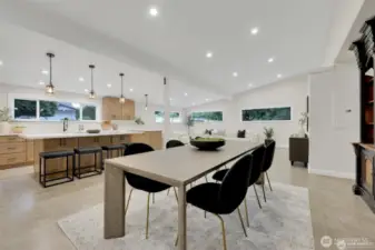 Vaulted ceilings and natural light give this space a cozy, open feel.