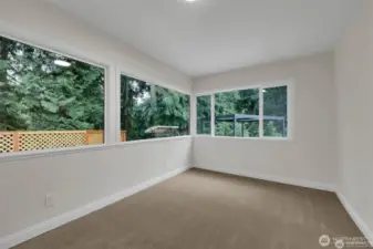 Gorgeous views plus privacy in this 2nd bedroom.