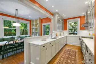 The bright, expansive cher's kitchen is the tru heartbeat of the home with loads of cabinetry for any and all kitchen gadgets