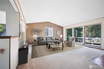 Formal living room - virtually staged.