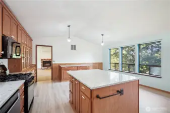 Kitchen looking towards family room.