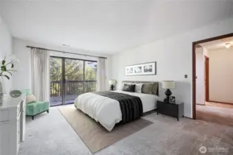 Primary bedroom - virtually staged.