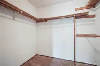 Primary walk-in closet.