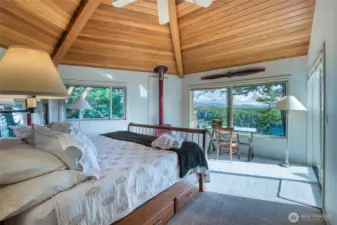 The primary suite makes single level living easy.