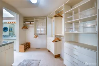 The walk-through closet flows to the ensuite bathroom.