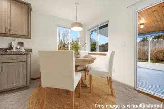Eat-in kitchen nook.