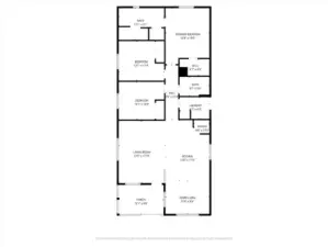 Thoughtfully designed layout with open living at the center, separated primary suite, and functional bedroom placement.
