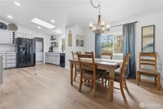 New flooring + fresh paint + skylight = Perfection!