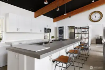 The Ferguson Mirabelle apron front sink is both functional and stunning at 33"x21".