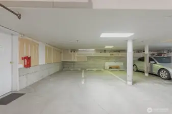 Designated 2 parking spots in underground garage.