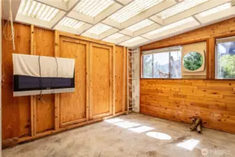 Previously a hot-tub/spa room