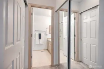 Double closets for 2 people!