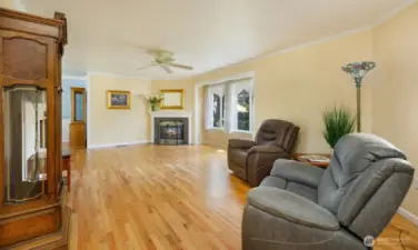 Inviting entry and entertainment room