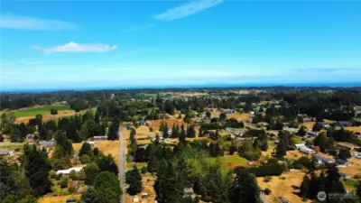 Looking north toward the Dungeness Spit and across the Straight to Canada.