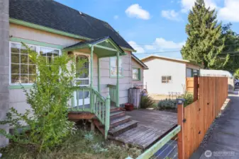 Side Entrance with Covered Porch