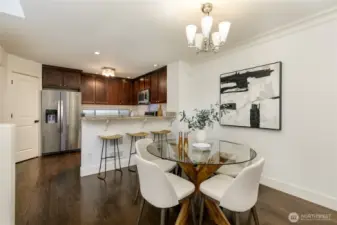 Kitchen and Dining Room, view from living room