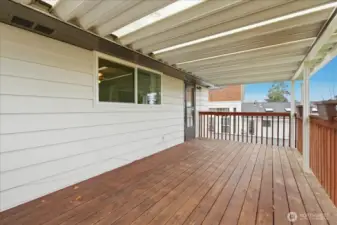Covered deck off Kitchen