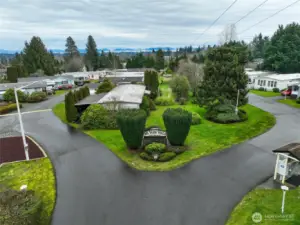 This quaint 55 plus home park offers a peaceful vibe. It's tucked away yet close to conviences like gas stations, shopping, restaurants and freeway access.