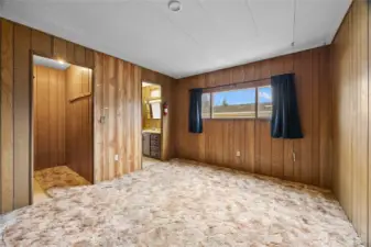 2nd bedroom with walk in closet and attached 3/4 bathroom