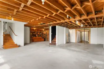 Large downstairs area ready for your finishing touches!