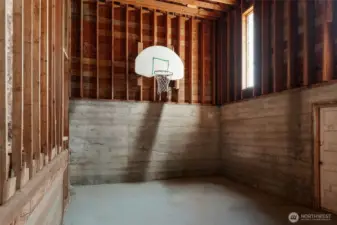 16x31 Basketball Court in basement!