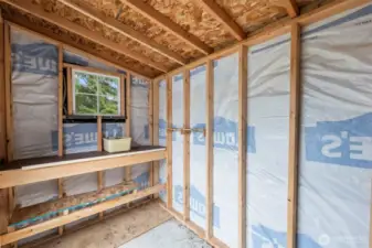 Interior of shed awaits your projects.