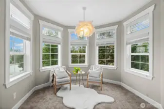 A wonderful nook area in the primary suite