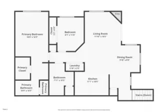 Upstairs is the living space