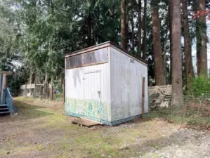 Locked shed.