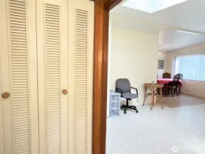 Enter through the front door to the great room with a large skylight.
