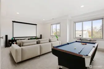 Large bonus room offers an amazing space to host a game day, use as a flex room, media room or fitness center?