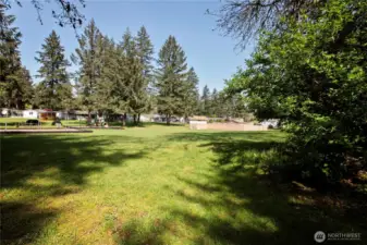 You won't feel blocked in with this extra space of the park in you back yard.