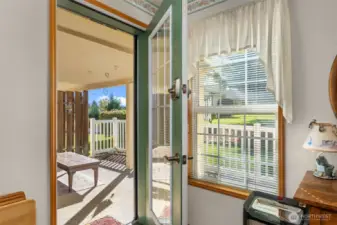 Door to patio...