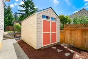 Large outdoor shed for added storage