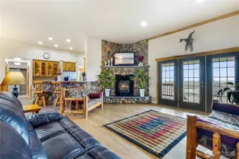 Large living room with new flooring