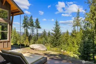 The secluded patio off the primary suite.