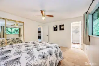 Another View Of Primary Bedroom w/Mirrored Closets.
