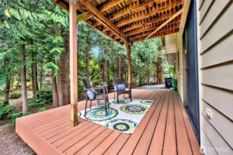Another Large Deck Off The Downstairs Family Room. Super Private Backyard.