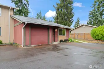 One parking in front garage