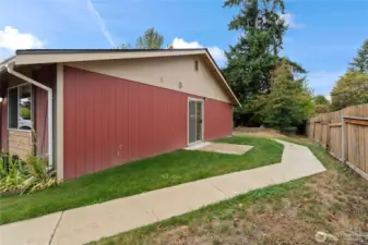 Side yard with patio access